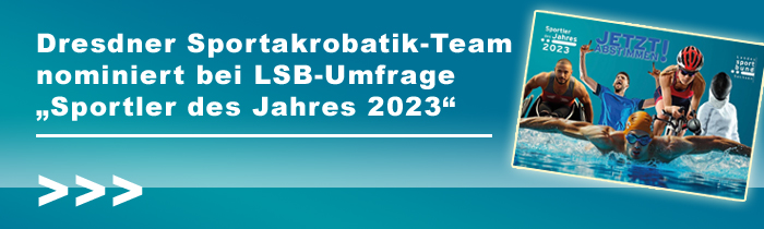 Sportakrobatik-Team nominiert bei Umfrage „Sportler des Jahres 2023“